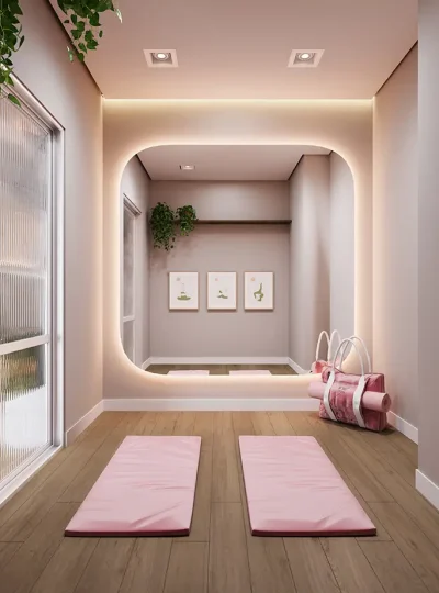 Perspectiva artística da Sala de Yoga