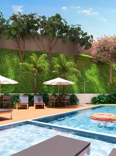 Perspectiva artística da Piscina